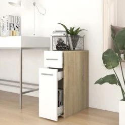 VidaXL Armoire d'apothicaire Blanc/chêne sonoma 20x45,5x60cm Aggloméré 8 VidaXL Armoire d'apothicaire Blanc/chêne sonoma 20x45,5x60cm Aggloméré -Casiers Soldes Boutique image 3 804216