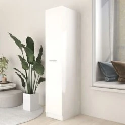 VidaXL Armoire d'apothicaire Blanc 30x42,5x150 cm Aggloméré -Casiers Soldes Boutique image 3 804220