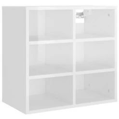 VidaXL Armoire à chaussures Blanc brillant 52,5x30x50 cm -Casiers Soldes Boutique image 3 808696