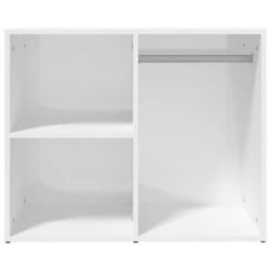 VidaXL Armoire de dressing Blanc brillant 80x40x65cm Bois d'ingénierie -Casiers Soldes Boutique image 3 808852