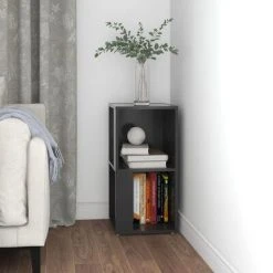 VidaXL Armoire d'angle Gris 33x33x67 cm Aggloméré -Casiers Soldes Boutique image 3 809019