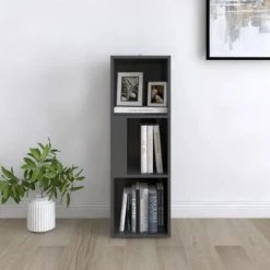 VidaXL Armoire d'angle Gris brillant 33x33x100 cm Aggloméré 8 VidaXL Armoire d'angle Gris brillant 33x33x100 cm Aggloméré -Casiers Soldes Boutique image 3 809034