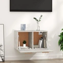 VidaXL Armoire murale Gris béton 60x36,5x35 cm Bois d'ingénierie -Casiers Soldes Boutique image 3 812910