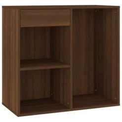 VidaXL Armoire cosmétique Chêne marron 80x40x75 cm Bois d'ingénierie -Casiers Soldes Boutique image 3 820504