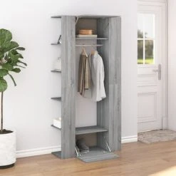 VidaXL Armoire de couloir Sonoma gris 97,5x37x99 cm Bois d'ingénierie 8 VidaXL Armoire de couloir Sonoma gris 97,5x37x99 cm Bois d'ingénierie -Casiers Soldes Boutique image 3 820515