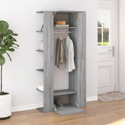 VidaXL Armoire de couloir Sonoma gris 97,5x37x99 cm Bois d'ingénierie 3 VidaXL Armoire de couloir Sonoma gris 97,5x37x99 cm Bois d'ingénierie – Image 3