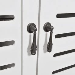 VidaXL Armoire de salle de bain Albuquerque Bois Blanc 46x24x117,5 cm 9 VidaXL Armoire de salle de bain Albuquerque Bois Blanc 46x24x117,5 cm -Casiers Soldes Boutique image 4 242689