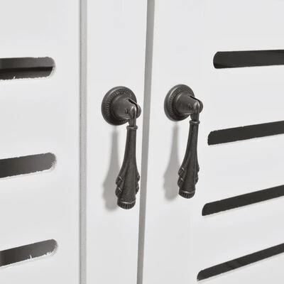 VidaXL Armoire de salle de bain Albuquerque Bois Blanc 46x24x117,5 cm 4 VidaXL Armoire de salle de bain Albuquerque Bois Blanc 46x24x117,5 cm – Image 4