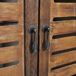 242690 vidaXL Bathroom Cabinet ''Albuquerque'' Wood Brown 46x24x117,5 cm -Casiers Soldes Boutique image 4 242690