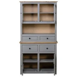 VidaXL Buffet haut Gris 93x40,5x180 cm Pin Gamme Panama -Casiers Soldes Boutique image 4 282701
