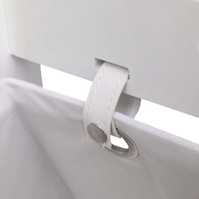 VidaXL Support à panier 2 niveaux Blanc 35x35x72 cm Bois 4 VidaXL Support à panier 2 niveaux Blanc 35x35x72 cm Bois – Image 4