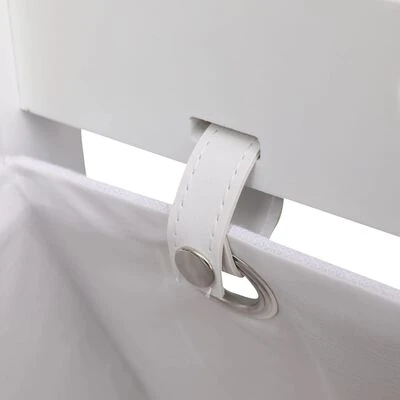 VidaXL Support à panier 3 niveaux Blanc 35x35x102 cm Bois 4 VidaXL Support à panier 3 niveaux Blanc 35x35x102 cm Bois – Image 4