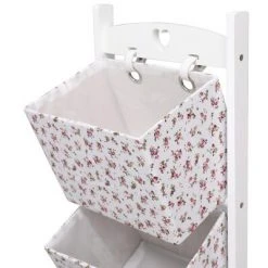VidaXL Support à panier 3 niveaux Fleurs 35x35x102 cm Bois 9 VidaXL Support à panier 3 niveaux Fleurs 35x35x102 cm Bois -Casiers Soldes Boutique image 4 284259