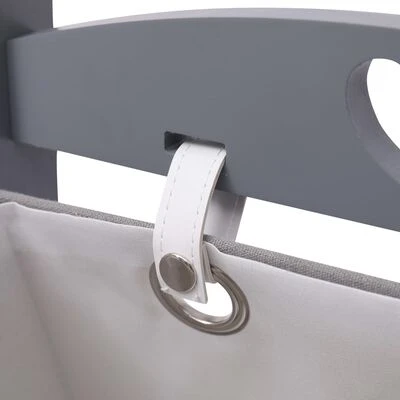 VidaXL Support à panier 2 niveaux Gris foncé 35x35x72 cm Bois 4 VidaXL Support à panier 2 niveaux Gris foncé 35x35x72 cm Bois – Image 4