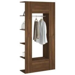 VidaXL Armoires de couloir 2 pcs Chêne marron Bois d'ingénierie -Casiers Soldes Boutique image 4 3114181