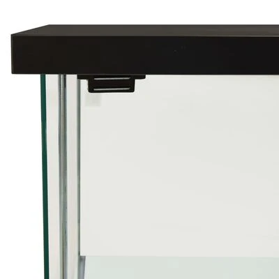 VidaXL Armoire de rangement Verre trempé Noir 4 VidaXL Armoire de rangement Verre trempé Noir – Image 4