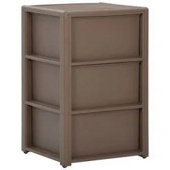 VidaXL Commode à 3 tiroirs Taupe 40x40x60 cm -Casiers Soldes Boutique image 4 327424