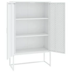 VidaXL Buffet haut Blanc 80x35x135 cm Acier 9 VidaXL Buffet haut Blanc 80x35x135 cm Acier -Casiers Soldes Boutique image 4 335875
