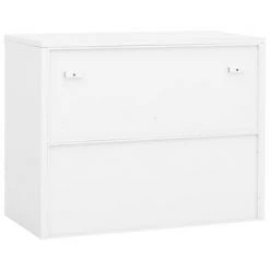 VidaXL Armoire de bureau Blanc 90x40x70 cm Acier -Casiers Soldes Boutique image 4 335926