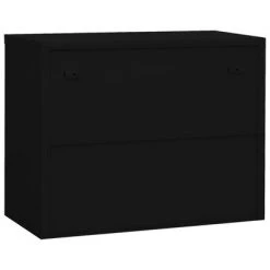 VidaXL Armoire de bureau Noir 90x40x70 cm Acier -Casiers Soldes Boutique image 4 335928