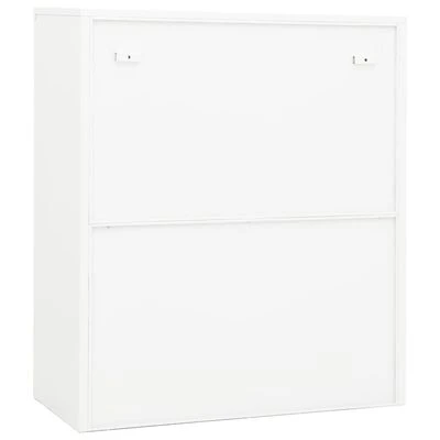 VidaXL Armoire de bureau Blanc 90x40x105 cm Acier 4 VidaXL Armoire de bureau Blanc 90x40x105 cm Acier – Image 4
