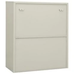 VidaXL Armoire de bureau Gris clair 90x40x105 cm Acier -Casiers Soldes Boutique image 4 335935
