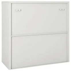 VidaXL Armoire à portes coulissantes Gris clair 90x40x90 cm Acier 9 VidaXL Armoire à portes coulissantes Gris clair 90x40x90 cm Acier -Casiers Soldes Boutique image 4 335955