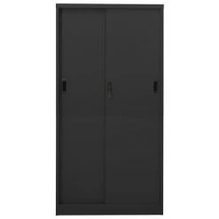 VidaXL Armoire de bureau et porte coulissante Anthracite 90x40x180 cm -Casiers Soldes Boutique image 4 335961
