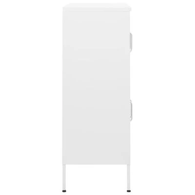 VidaXL Armoire de rangement Blanc 80x35x101,5 cm Acier 4 VidaXL Armoire de rangement Blanc 80x35x101,5 cm Acier – Image 4