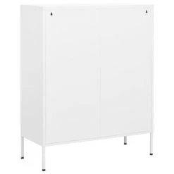VidaXL Armoire de rangement Blanc 80x35x101,5 cm Acier -Casiers Soldes Boutique image 4 336161