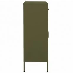 VidaXL Armoire de rangement Vert olive 80x35x101,5 cm Acier -Casiers Soldes Boutique image 4 336162