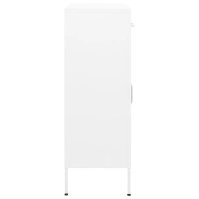 VidaXL Armoire de rangement Blanc 80x35x101,5 cm Acier 4 VidaXL Armoire de rangement Blanc 80x35x101,5 cm Acier – Image 4
