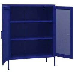 VidaXL Armoire de rangement Bleu marine 80x35x101,5 cm Acier -Casiers Soldes Boutique image 4 336172