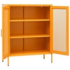 VidaXL Armoire de rangement Jaune moutarde 80x35x101,5 cm Acier 9 VidaXL Armoire de rangement Jaune moutarde 80x35x101,5 cm Acier -Casiers Soldes Boutique image 4 336173