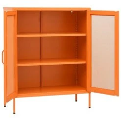 VidaXL Armoire de rangement Orange 80x35x101,5 cm Acier -Casiers Soldes Boutique image 4 336174