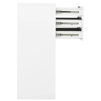 VidaXL Armoire de bureau Blanc 90x40x102 cm Acier 4 VidaXL Armoire de bureau Blanc 90x40x102 cm Acier – Image 4
