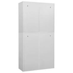 VidaXL Armoire de bureau Gris clair 90x40x180 cm Acier -Casiers Soldes Boutique image 4 336414