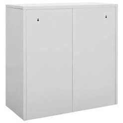 VidaXL Armoire à casiers Gris clair 90x45x92,5 cm Acier -Casiers Soldes Boutique image 4 336436