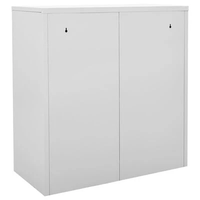 VidaXL Armoire à casiers Gris clair et rouge 90x45x92,5 cm Acier 4 VidaXL Armoire à casiers Gris clair et rouge 90x45x92,5 cm Acier – Image 4