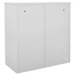 VidaXL Armoire à casiers Gris clair et vert 90x45x92,5 cm Acier -Casiers Soldes Boutique image 4 336443