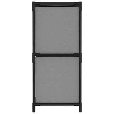 VidaXL Armoire de rangement 4 paniers en tissu Gris 63x30x71 cm Acier 4 VidaXL Armoire de rangement 4 paniers en tissu Gris 63x30x71 cm Acier â Image 4