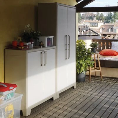 Keter Armoire de rangement et étagères Gulliver Beige et marron 182 cm 4 Keter Armoire de rangement et étagères Gulliver Beige et marron 182 cm – Image 4