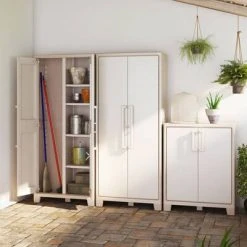 Keter Armoire de rangement polyvalente Gulliver Beige et marron 182 cm -Casiers Soldes Boutique image 4 434765