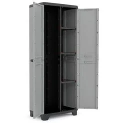 Keter Armoire de rangement polyvalente Stilo Gris et noir 173 cm -Casiers Soldes Boutique image 4 434770