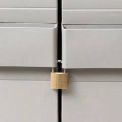 VidaXL Armoire de rangement de jardin avec 3 étagères Noir et gris 9 VidaXL Armoire de rangement de jardin avec 3 étagères Noir et gris -Casiers Soldes Boutique image 4 43703