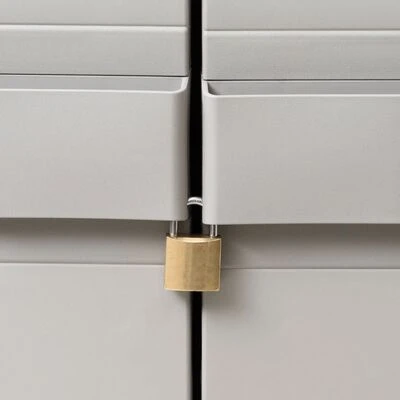 VidaXL Armoire de rangement de jardin avec 3 étagères Noir et gris 4 VidaXL Armoire de rangement de jardin avec 3 étagères Noir et gris – Image 4