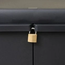 VidaXL Armoire de rangement de jardin avec 2 étagères Noir 9 VidaXL Armoire de rangement de jardin avec 2 étagères Noir -Casiers Soldes Boutique image 4 43704