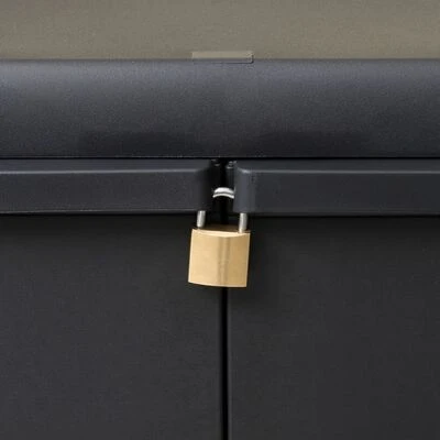 VidaXL Armoire de rangement de jardin avec 2 étagères Noir 4 VidaXL Armoire de rangement de jardin avec 2 étagères Noir – Image 4