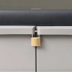 VidaXL Armoire de rangement de jardin avec 2 étagères Noir et gris -Casiers Soldes Boutique image 4 43705