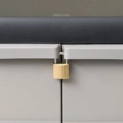 VidaXL Armoire de rangement de jardin avec 1 étagère Noir et gris 9 VidaXL Armoire de rangement de jardin avec 1 étagère Noir et gris -Casiers Soldes Boutique image 4 43707